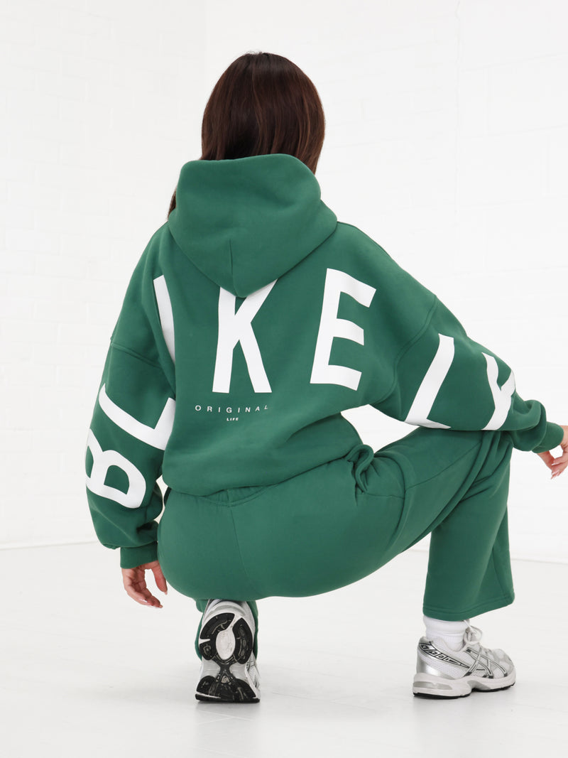 Isabel Wide Leg Sweatpants - Jade Green