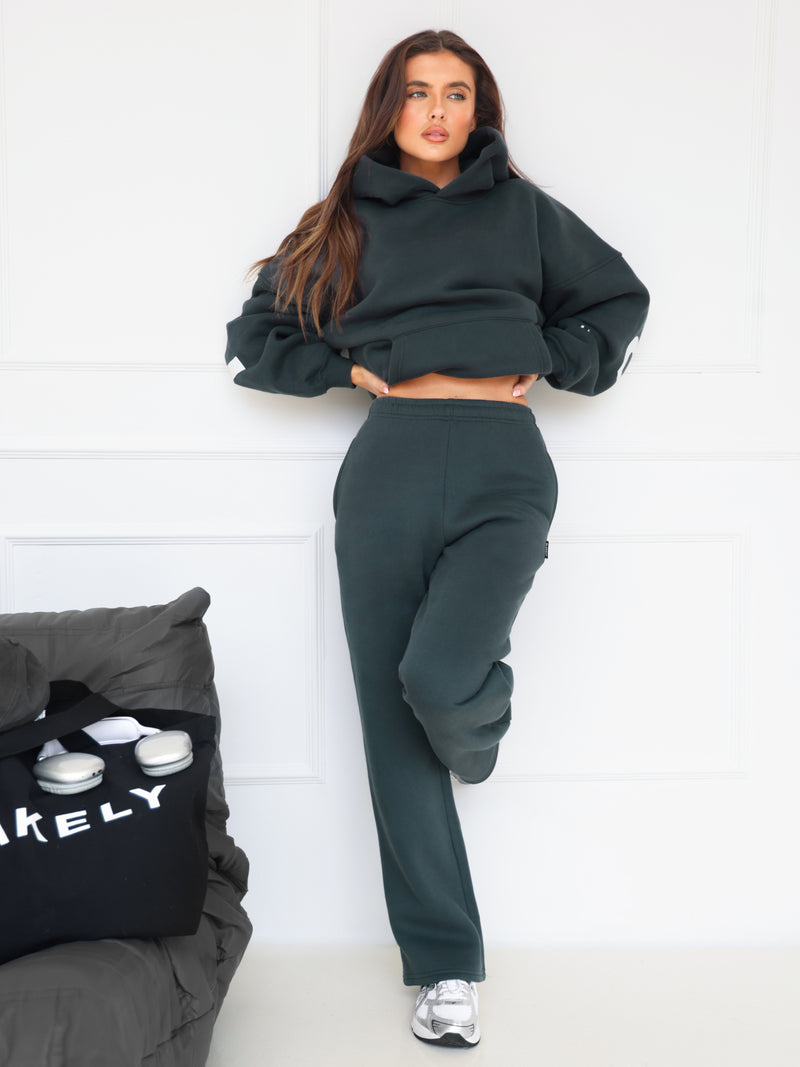 Isabel Wide Leg Sweatpants - Midnight Teal