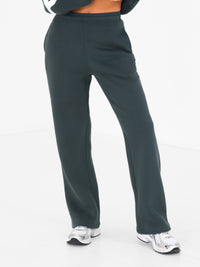 Isabel Wide Leg Sweatpants - Midnight Teal