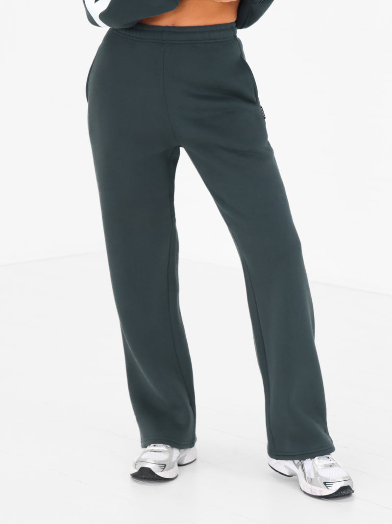 Isabel Wide Leg Sweatpants - Midnight Teal