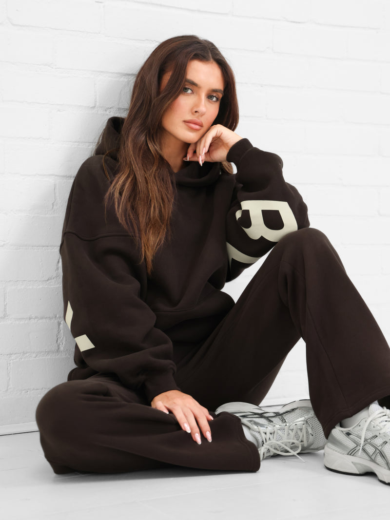 Isabel Wide Leg Sweatpants - Mocha