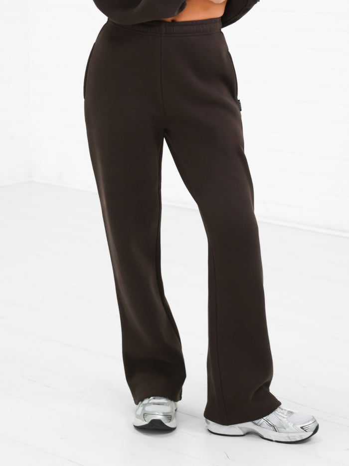 Isabel Wide Leg Sweatpants - Mocha