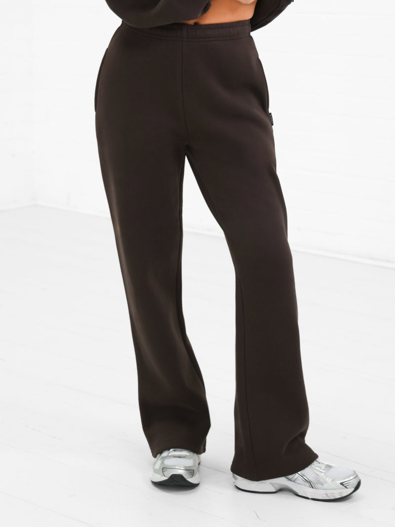 Isabel Wide Leg Sweatpants - Mocha