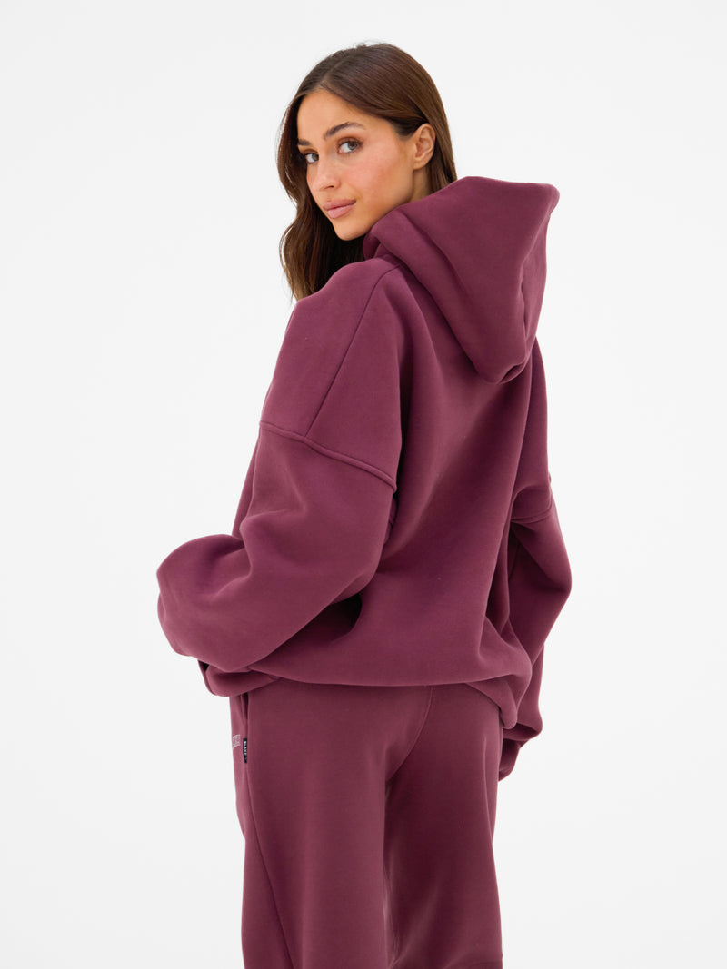 Outline Heritage Wide Leg Sweatpants - Old Burgundy