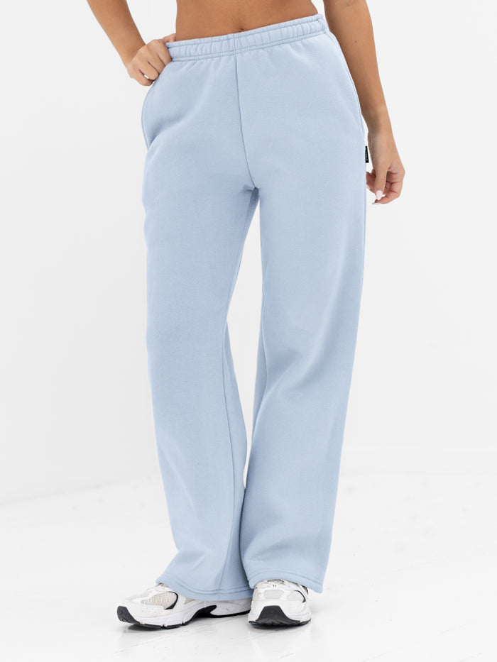 Isabel Wide Leg Sweatpants - Powder Blue