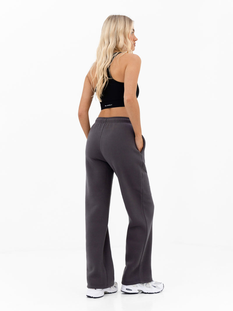 Esme Wide Leg Sweatpants - Charcoal