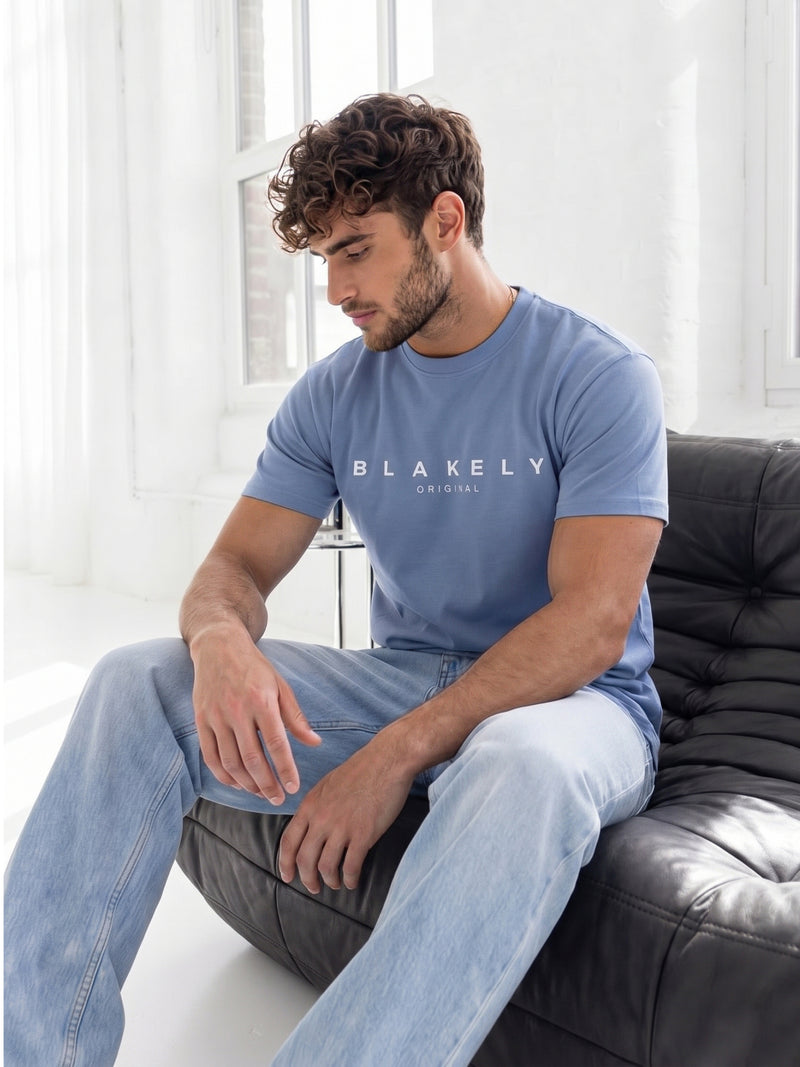 Santos Relaxed T-Shirt - Mid Blue