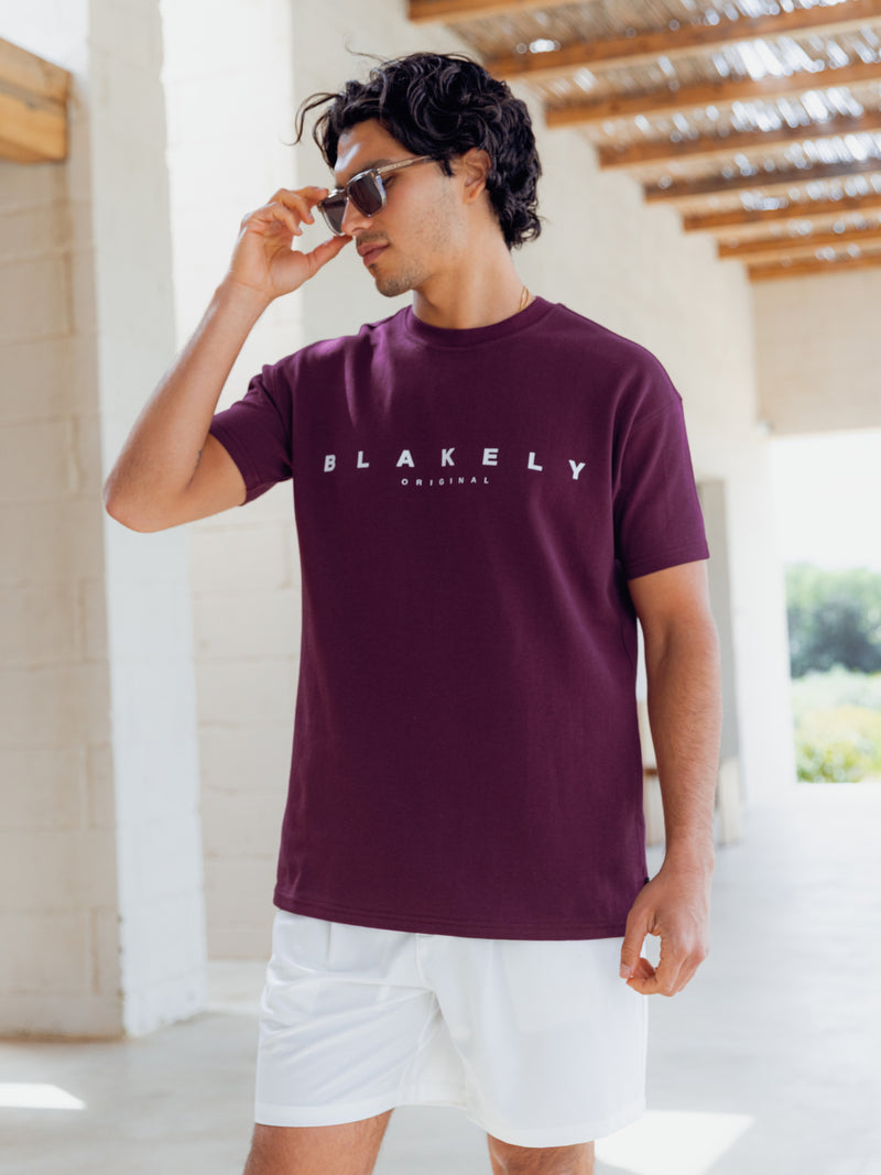 Colton Relaxed T-Shirt - Burgundy