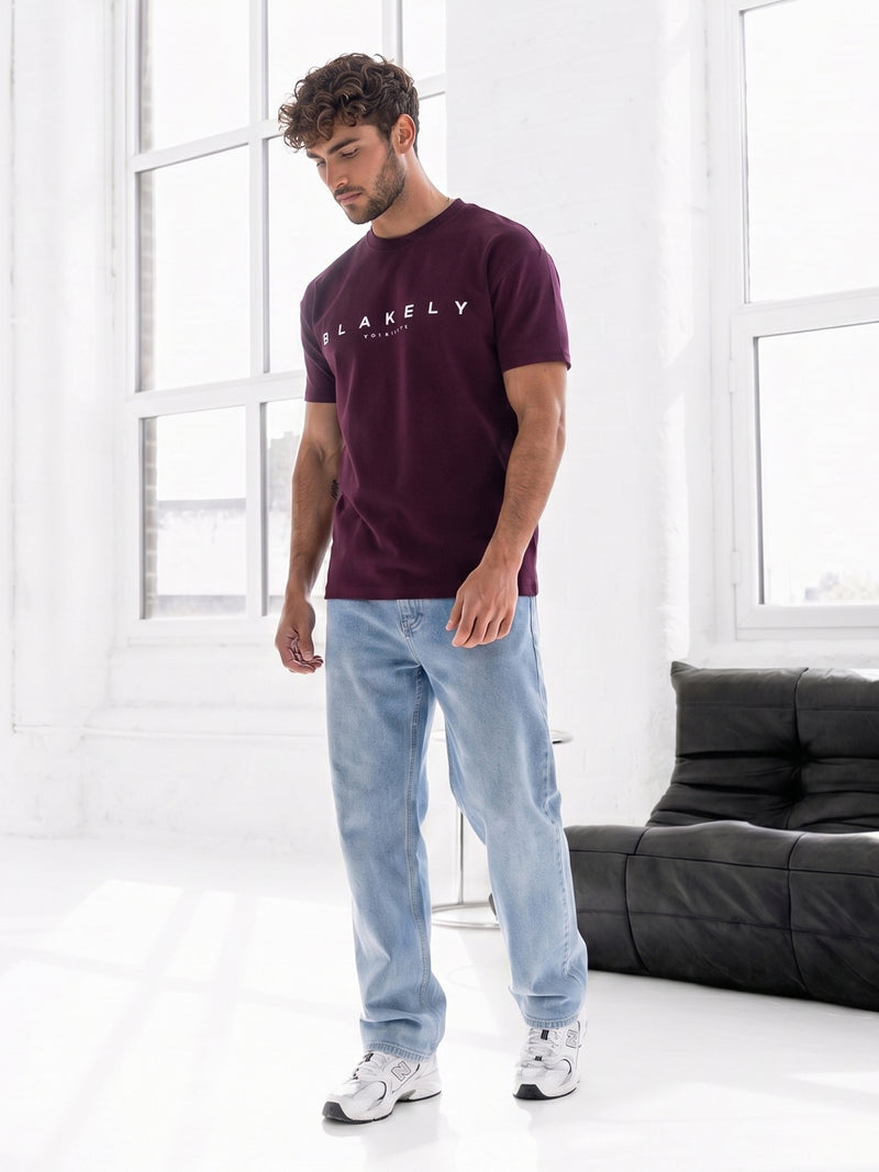 Colton Relaxed T-Shirt - Burgundy