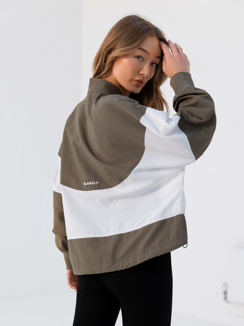 Panel Oversized Jacket - Khaki