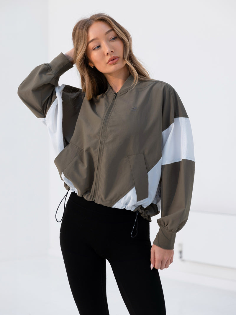 Panel Oversized Jacket - Khaki