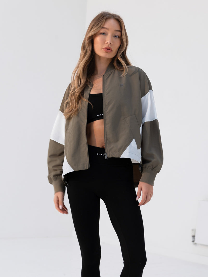 Panel Oversized Jacket - Khaki