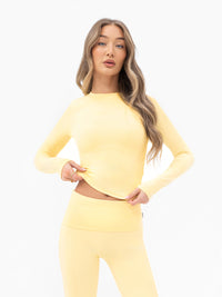 Lucia Long Sleeve Top - Butter Yellow
