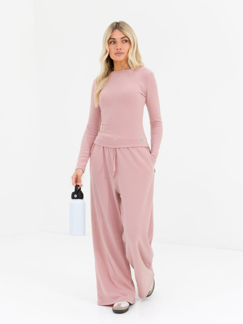 Ebony Long Sleeve Top - Soft Rose