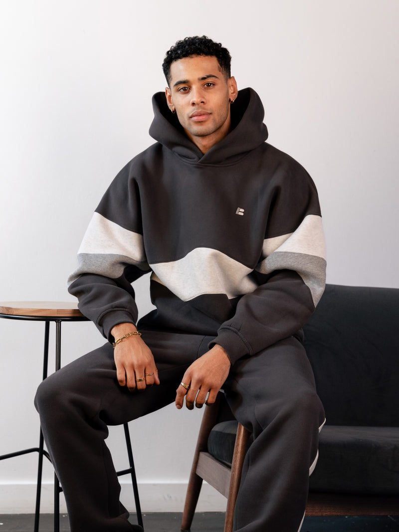 Panel Relaxed Hoodie - Graphite