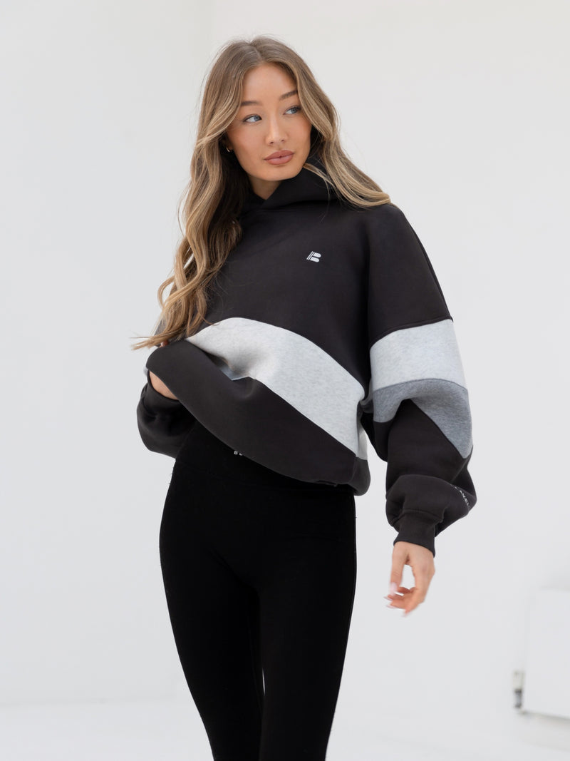 Panel Oversized Hoodie - Graphite