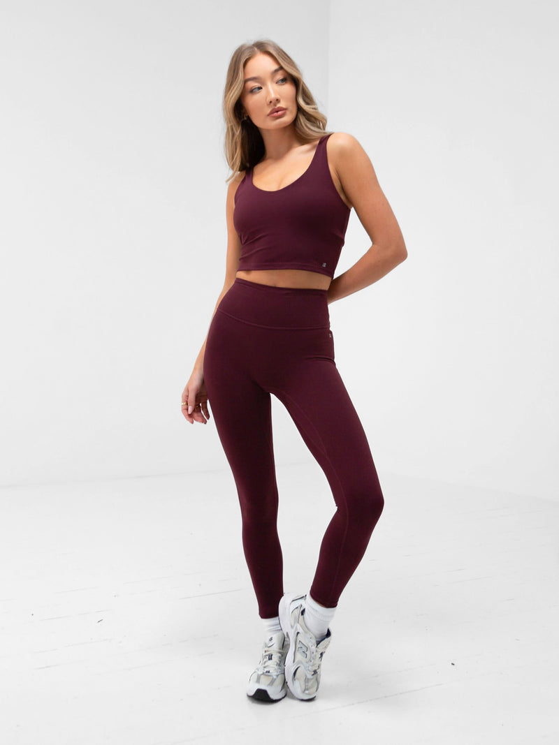 Apex Pro Compression Leggings - Deep Burgundy