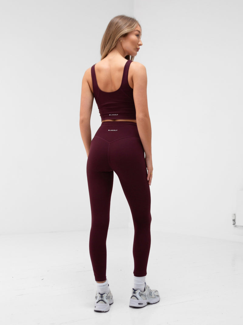 Apex Pro Compression Leggings - Deep Burgundy