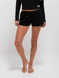 Soft Waffle Shorts - Black