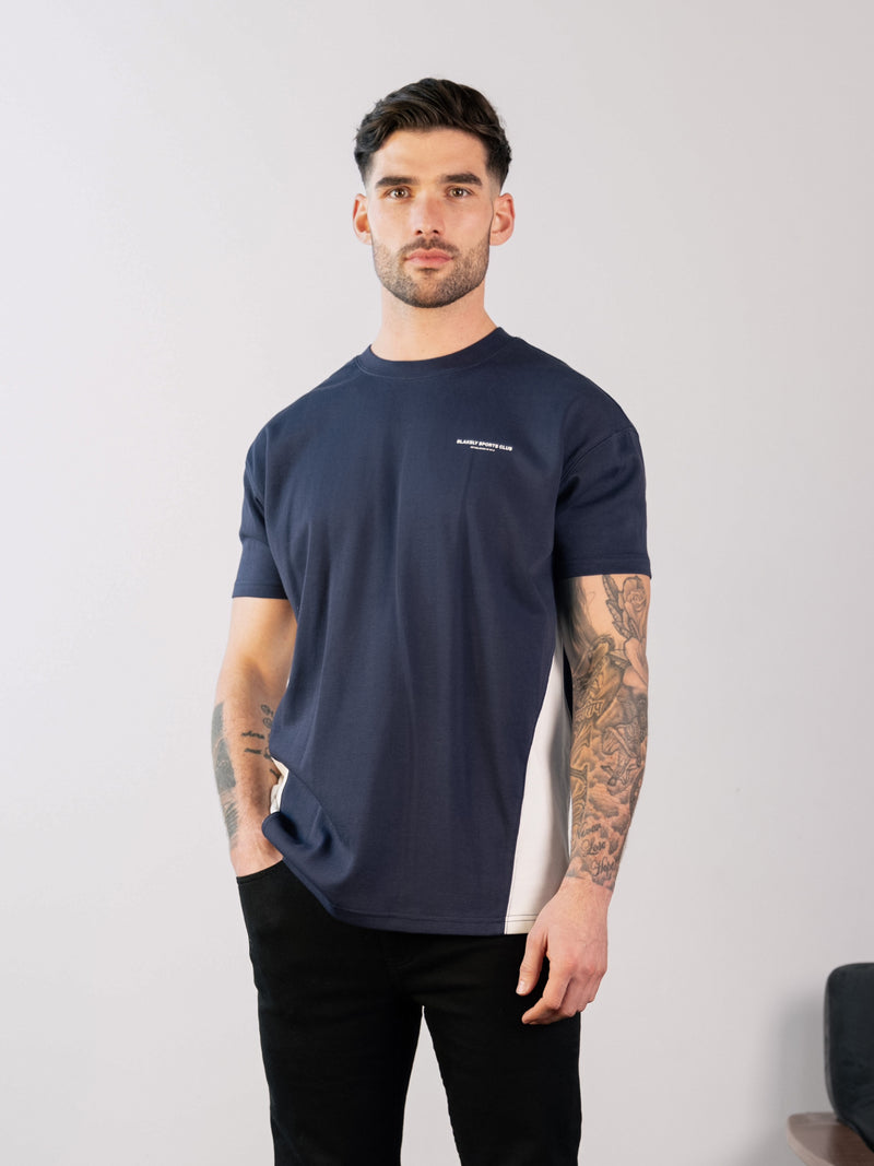 Panel Relaxed T-Shirt - True Navy