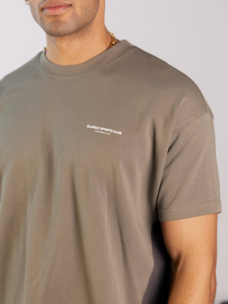 Panel Relaxed T-Shirt - Safari Green