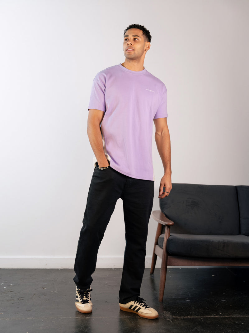 Panel Relaxed T-Shirt - Violet