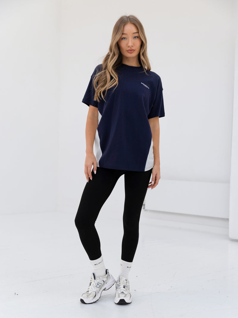 Panel Oversized T-Shirt - True Navy