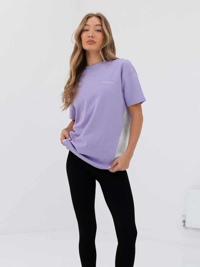 Panel Oversized T-Shirt - Violet