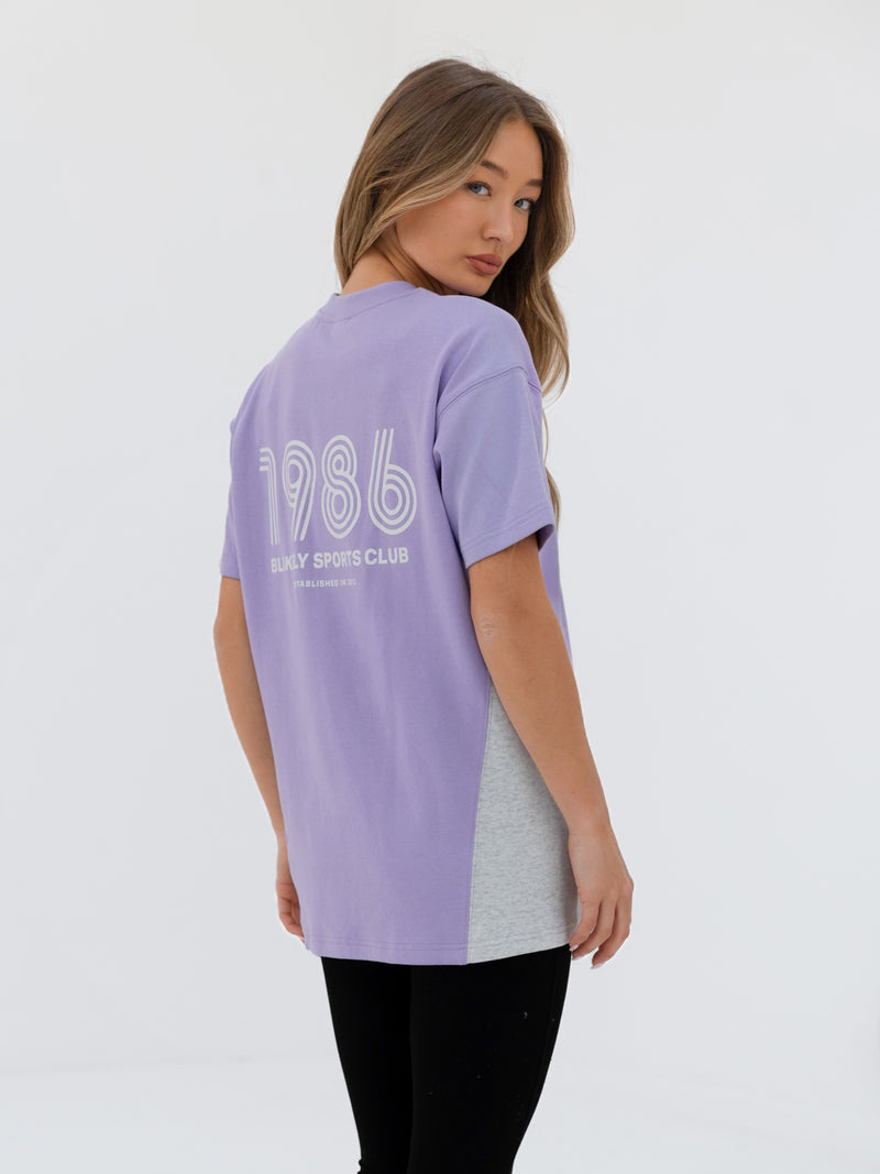 Panel Oversized T-Shirt - Violet