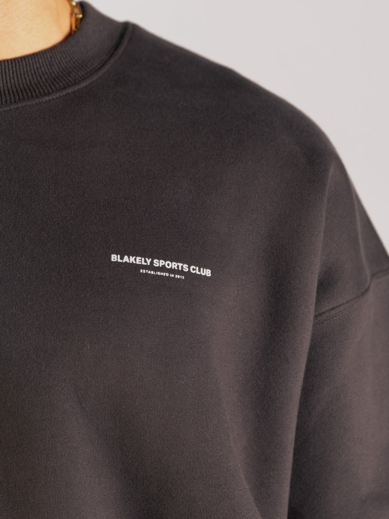 Panel Relaxed Sweater - Graphite