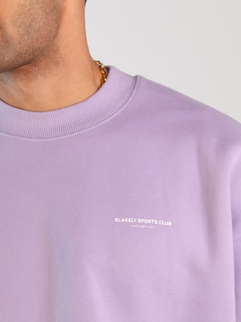 Panel Relaxed Sweater - Violet