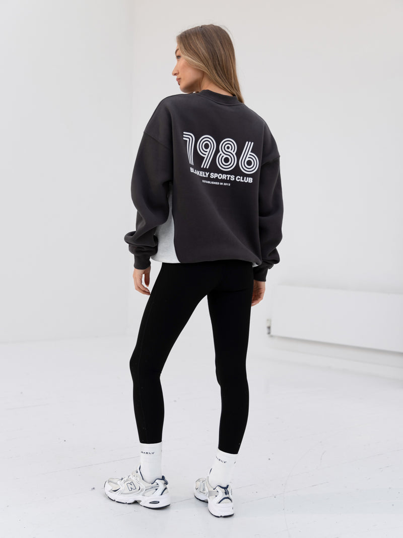 Panel Oversized Sweater - Graphite