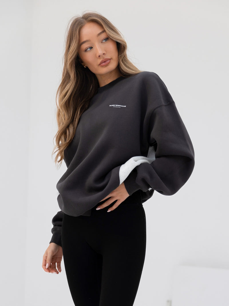 Panel Oversized Sweater - Graphite