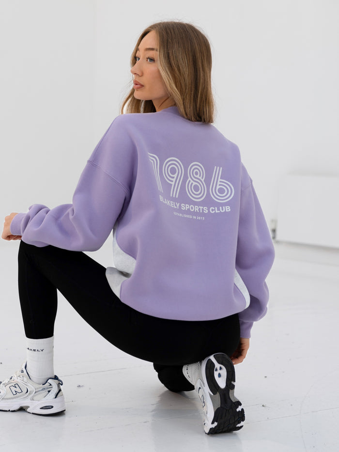 Panel Oversized Sweater - Violet