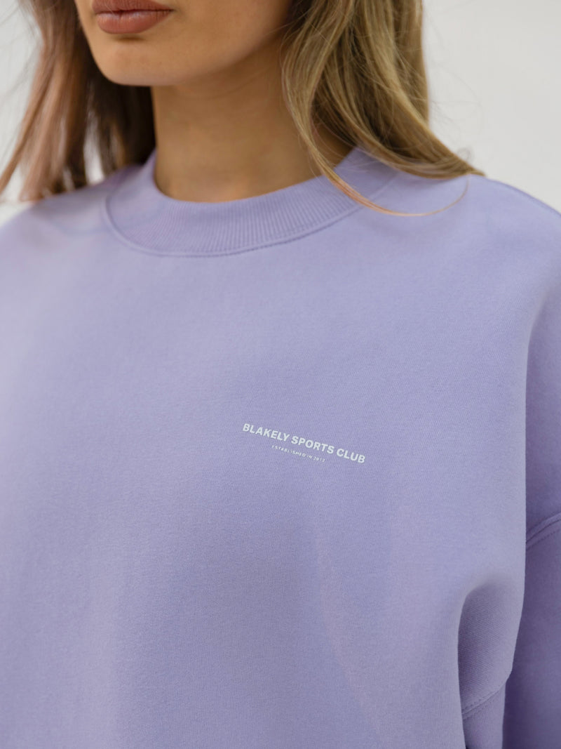 Panel Oversized Sweater - Violet