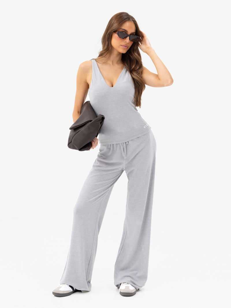 Nellie Vest Top - Mid Grey