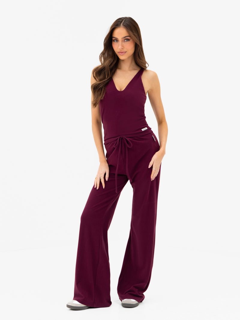 Nellie Vest Top - Rich Burgundy