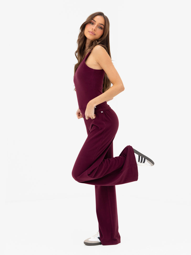 Nellie Vest Top - Rich Burgundy