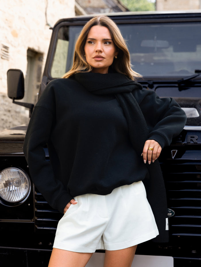 Blakely Basic Oversized Sweater - Black
