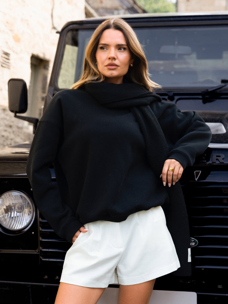 Blakely Basic Oversized Sweater - Black