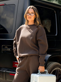 Blakely Basic Oversized Sweater - Cocoa Brown