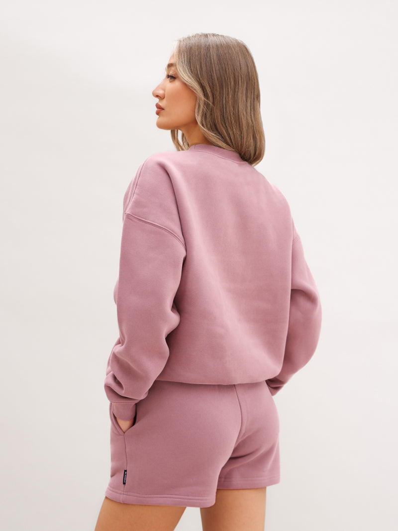 Blakely Basic Oversized Sweater - Dusty Pink