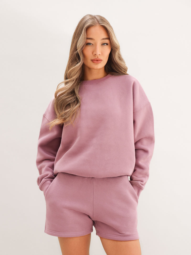 Blakely Basic Oversized Sweater - Dusty Pink