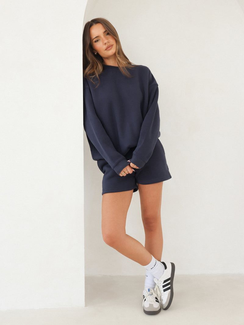 Blakely Basic Oversized Sweater - True Navy