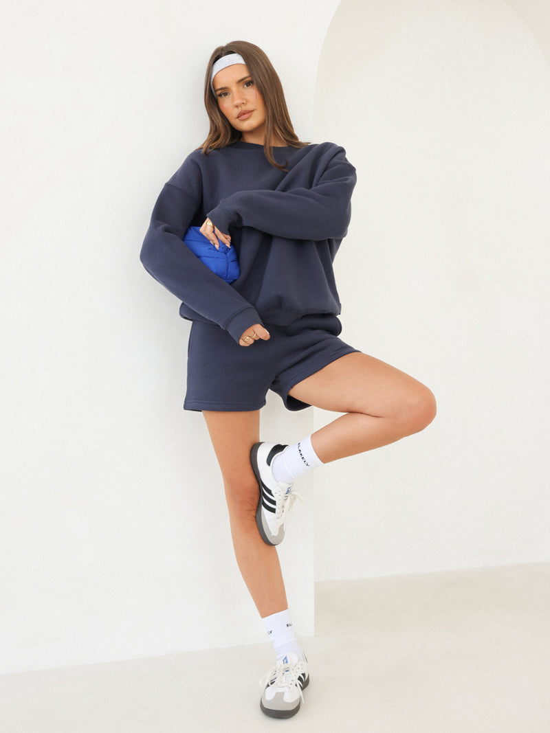 Blakely Basic Oversized Sweater - True Navy