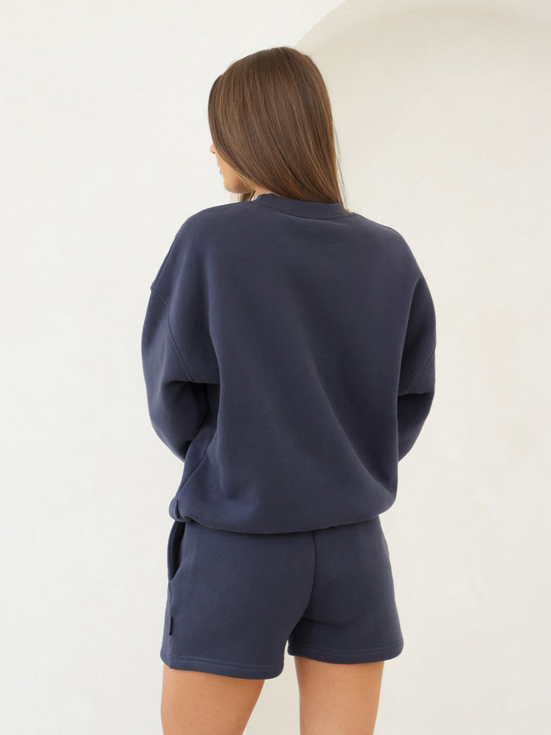 Blakely Basic Oversized Sweater - True Navy