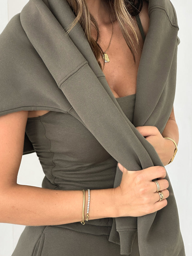 Blakely Basic Oversized Sweater - Safari Green