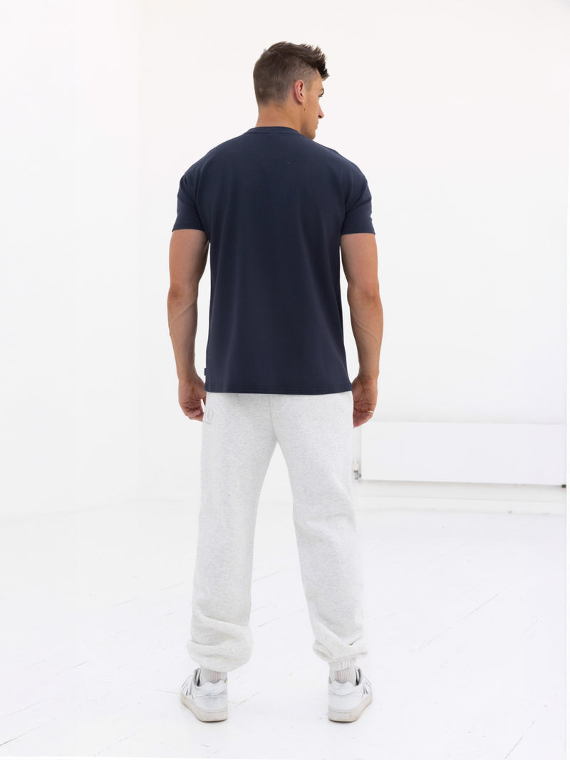 Tonal Varsity Relaxed Sweatpants - Marl White