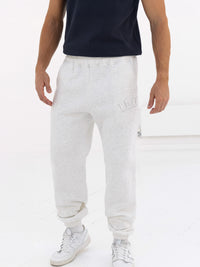 Tonal Varsity Relaxed Sweatpants - Marl White
