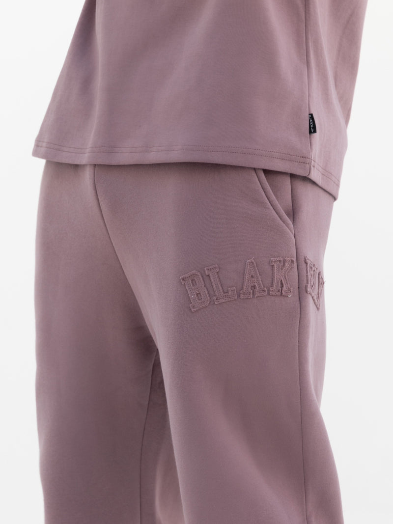 Tonal Varsity Relaxed Sweatpants - Soft Mauve